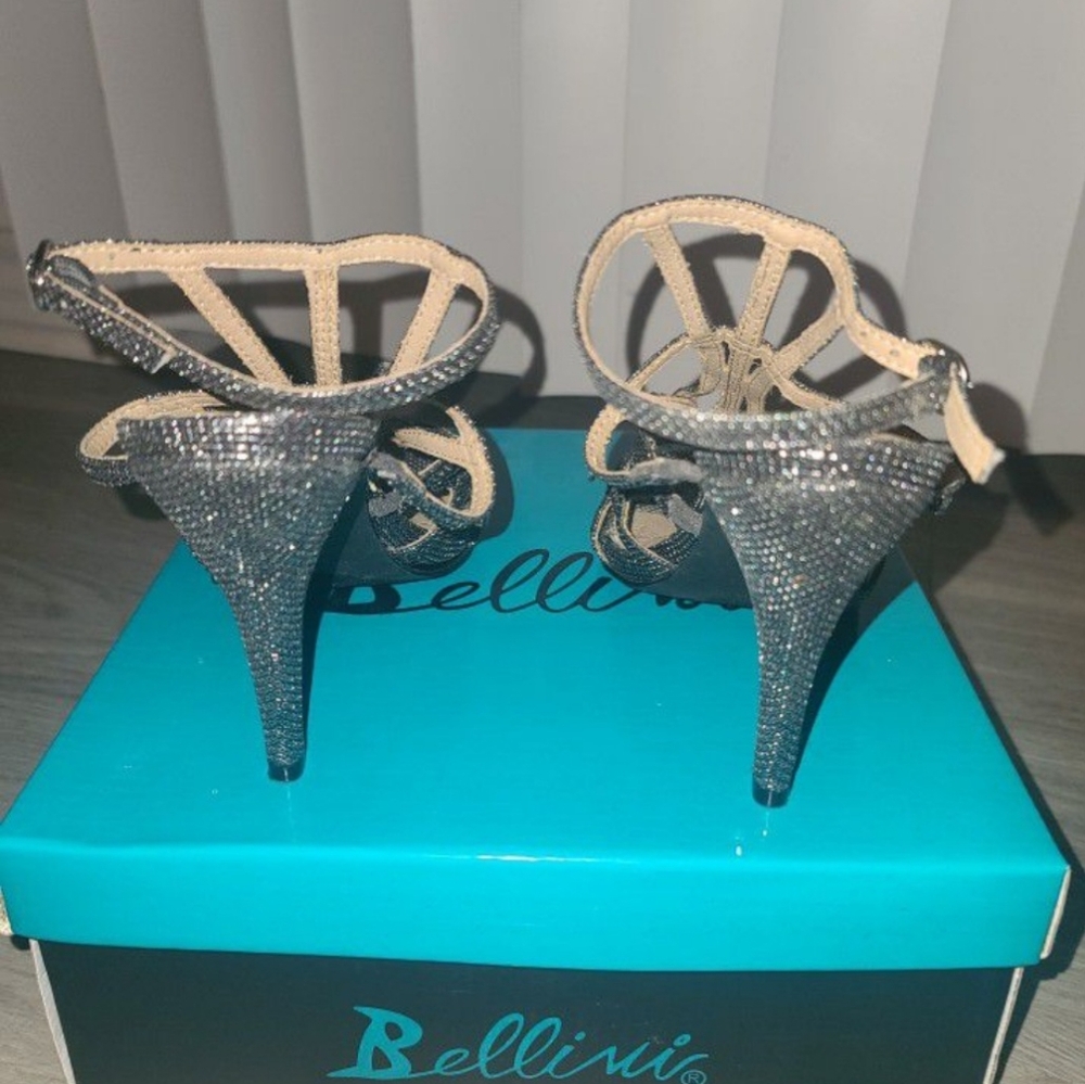 Glittery high heel sandals